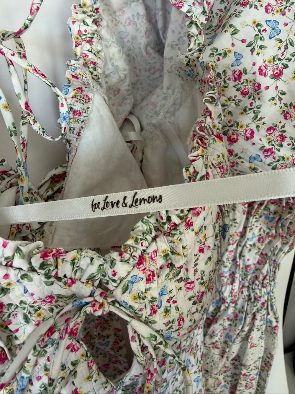 For Love and Lemons Lucca Mini Dress Country Cottage 100% Cotton 60's Inspired - Picture 6 of 7